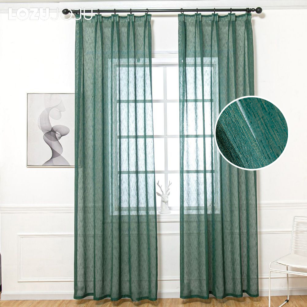 LOZUJOJU Semi Crushed Sheer Curtains For Living ..